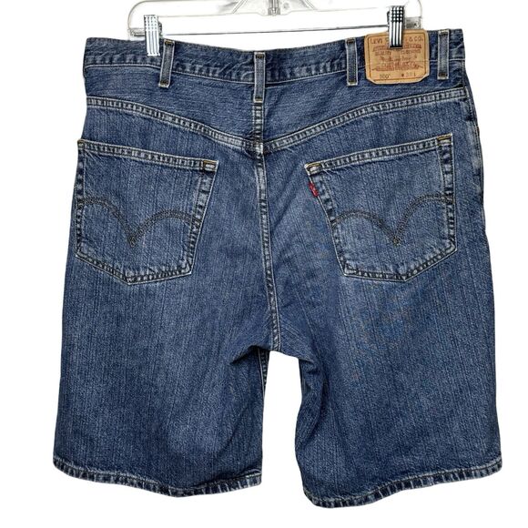 Levis 550 Denim Shorts Men 38 Blue Relaxed Fit Jorts Dadcore Classic Rugged - Picture 2 of 8